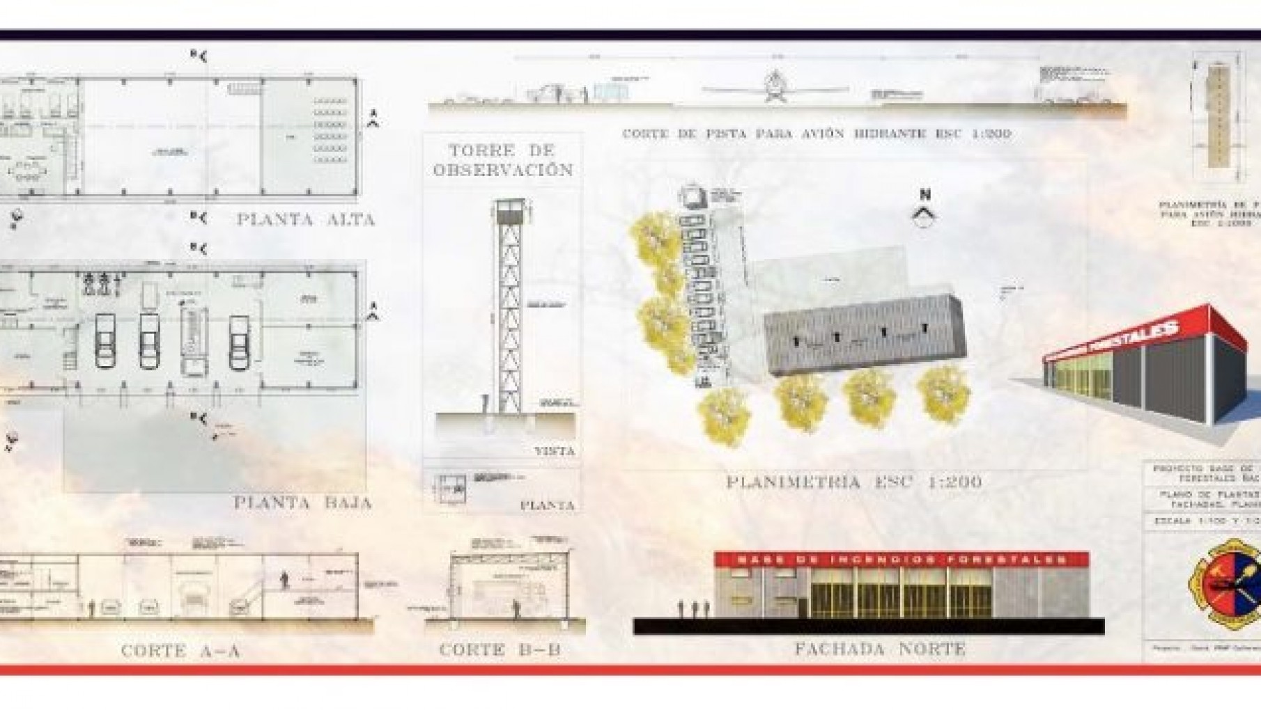 Firman convenio con la empresa responsable de construir tres nuevas bases para el manejo del fuego